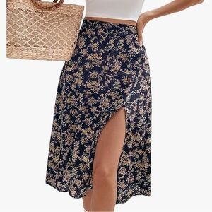 Floral midi Skirt